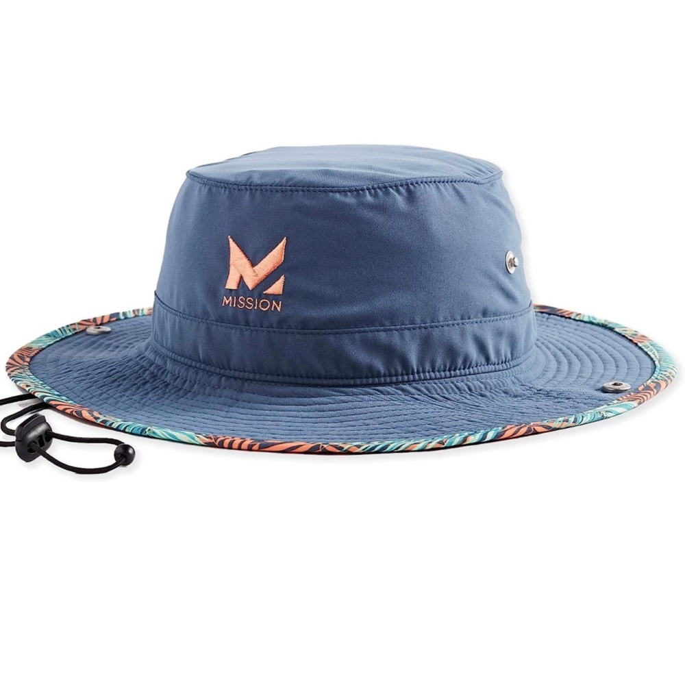 NWT MISSION Cooling Bucket Hat, UPF 50, 3" Wide Brim Sun Hat - Cools When Wet